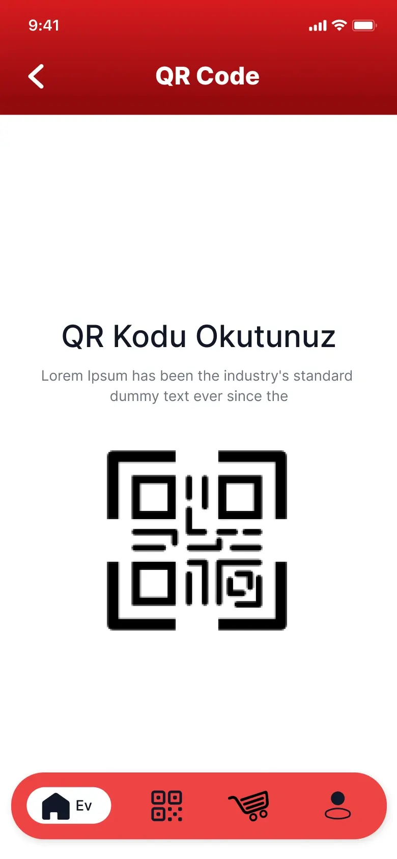 GymExxtra uygulama ekran görüntüsü - Qr kod oluşturma ekranı